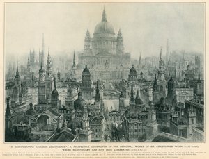 Ein perspektivischer Überblick über die Hauptwerke von Sir Christopher Wren von Charles Robert Cockerell