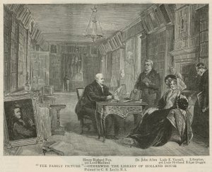 Das Familienbild - die Bibliothek des Holland House von Charles Robert Leslie