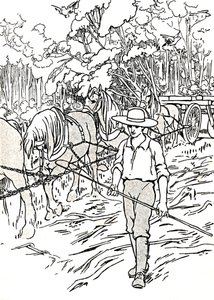 Ein Siedler räumt sein Land, 1912 von Charles Robinson