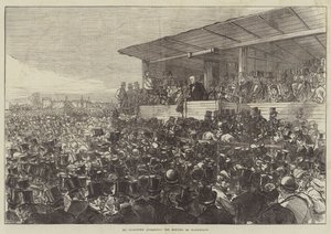 Mr. Gladstone spricht auf dem Treffen in Blackheath