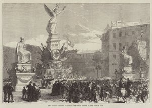 Der militärische Triumph in Berlin, die Sedan-Trophäe am Potsdamer Tor
