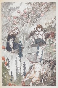 Die Kinder im geheimen Garten: Mary Lennox, Colin Craven und Dickon Sowerby von Charles Robinson