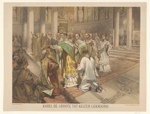 Karl der Große zum Kaiser gekrönt von Charles Rochussen