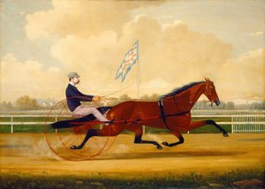Budd Doble fährt Goldsmith Maid im Belmont Driving Park
