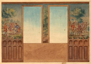 Entwurf für einen Teil der Treppe, Château-sur-Mer, Newport, Rhode Island von Charles Salagnad, French