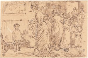 Ein Bahnhofsbuffet von Charles Samuel Keene