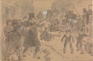 Straßenszene von Charles Samuel Keene