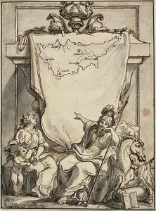 Allegorie mit der Karte von Zypern