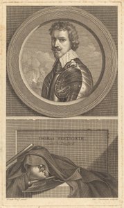 Thomas Wentworth, Graf von Strafford von Charles Simonneau after Adriaen van der Werff after Sir Anthony van Dyck