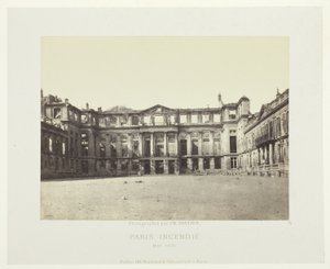 Pariser Brand (Fassade des Palais de Saint-Cloud), aus der Serie "Paris Incendié" von Charles Soulier