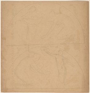Studie für ein Randdesign (verso) von Charles Sprague Pearce