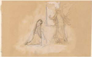 Studie einer Figur von hinten (recto)