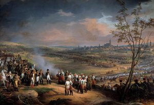 Die Kapitulation der Stadt Ulm am 20.10.1805, Kaiser Napoleon I. nahm die Kapitulation von General Mack entgegen. Detail. Gemälde von Charles Thevenin (1764-1838) 1815 von Charles Thevenin