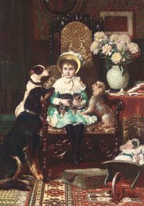Doddy und ihre Haustiere, 1883 von Charles Trevor Garland