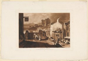 Morpeth, Northumberland, aus dem Liber Studiorum, 1809 von Charles Turner