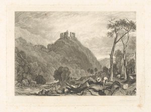 Okehampton Castle, am Fluss Okement