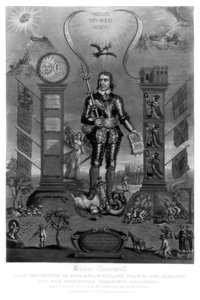 Oliver Cromwell, englischer Soldat und Staatsmann, 1816 von Charles Turner