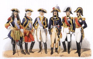 Kostüme der französischen Armee: Militärische Offiziere von Charles Vernier