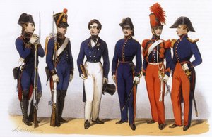 Uniformen der französischen Armee: Polytechnische Schule, Generalstab und Kavallerie