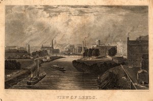 Ansicht von Leeds, graviert von J. Cousen, vor 1827 von Charles West (after) Cope