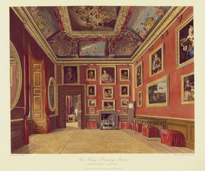 Das Ankleidezimmer des Königs, Windsor Castle, aus Royal Residences, graviert von W. J. Bennett, veröffentlicht von William Henry Pyne, 1816 von Charles Wild