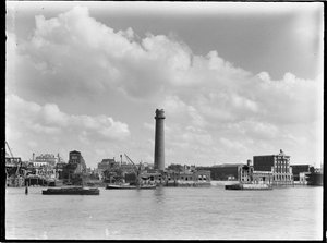 Schrotkugelturm und Bleifabrik, Belvedere Road, Lambeth, Greater London Authority, 1936 von Charles William Prickett