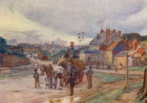 High Barnet, vom Fuß des Barnet Hill von Charles William Wyllie