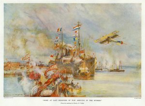 Endlich zu Hause - Kriegsgefangene kommen im Humber an von Charles William Wyllie