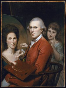 Selbstporträt mit Angelica und Porträt von Rachel von Charles Willson Peale