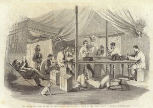 Der Krieg in China - Zelt der 15. Punjaubees in Pehtang