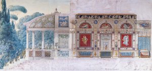 Entwurf für ein Hotel Particulier auf den Champs Elysees für Hortense de Beauharnais (1783-1837), Königin von Holland von Charles and Fontaine Percier