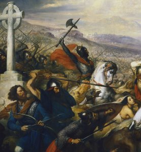 Karl Martell in der Schlacht von Tours (Detail) von Charles de Steuben