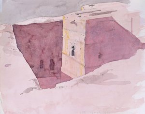 Giorgis Sonnenuntergang, Lalibela, Äthiopien, 1996