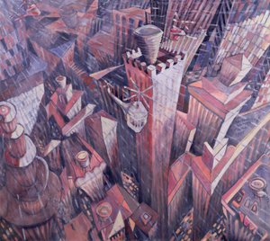 Hagelsturm in Downtown Manhattan, 1995