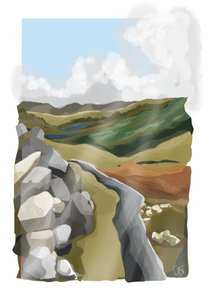 Gewundener Bergpfad von Charlotte Trudgett