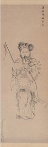 Bodhisattva Guanyin in der Form der Buddha-Mutter, datiert 1620 von Chen Hongshou