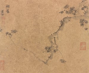 Ein Pflaumenzweig, Ming-Dynastie, ca. 1580-1639 von Chen Jiru
