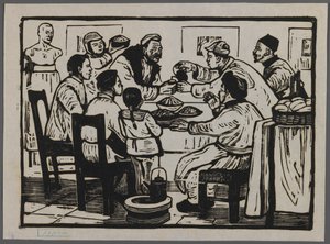 Lass uns einen Drink auf Silvester nehmen, ca. 1945