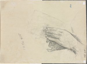 Hände, die ein Buch halten, verso, 1889
