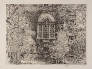Frühling in Annapolis (Chase House Garten) von Childe Hassam