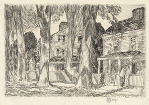 Sonnenlicht Dorfstraße, 1925 von Childe Hassam