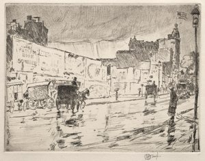 Die Plakatwände, New York von Childe Hassam