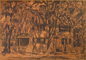 Das Lion Gardiner Haus, Easthampton, Long Island von Childe Hassam