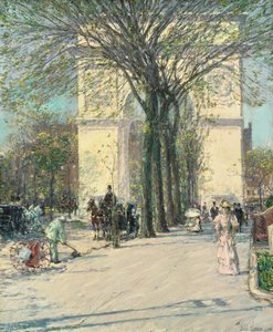 Washington Arch im Frühling von Childe Hassam