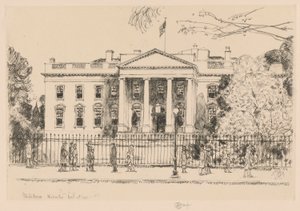 Weißes Haus, Washington, 1925 von Childe Hassam