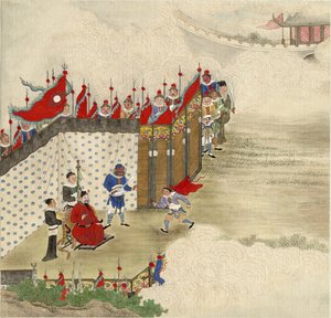 Chinesischer Prinz empfängt Kurier, ca. 1820