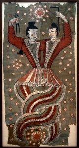 Chinesische mythologische Figuren Fuxi und Nuwa von Chinese School