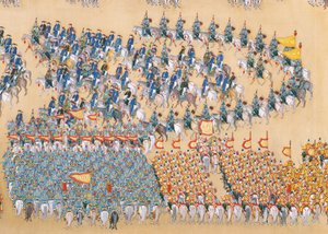 Kaiser Qianlongs Überprüfung der großen Truppenparade, Handrolle