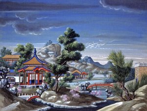 Landschaft in China, ca. 1850 von Chinese School