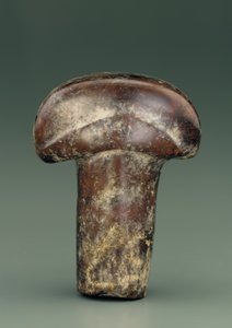 Objekt in Form eines ovalen Stabes mit dickem halbkreisförmigem Knauf (Serpentin)